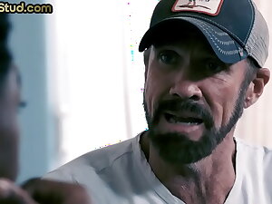 IR DILF stepdaddy enjoys barebacking wide stud stepson