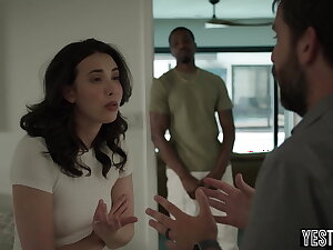 Horny cuck husband gets his depressed wife a big black present