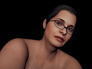 Granny Anal Riding Dildo