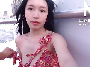 ModelMedia Asia - Prize the phone of exposing your obese tits and sultry pussy all over the open air!