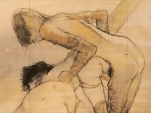 vintage titillating illustration